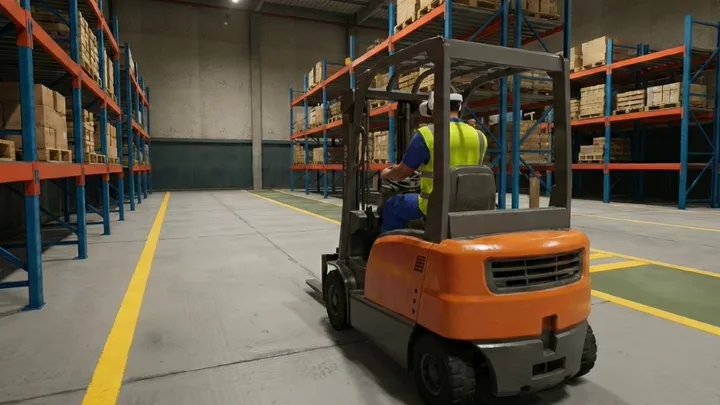 Forklift Vision — simulador de empilhadeira autoral da VR Vision